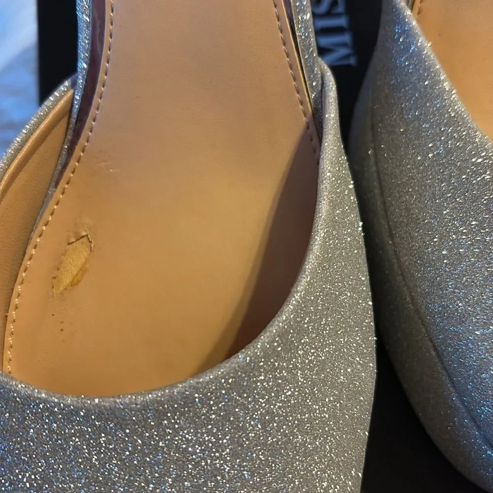 Jewel Badgley Mischka Jayda Platform Pumps Silver size 10 NWT $249